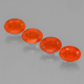 Opale di fuoco naturale arancione da 1,81 ct, taglio ovale, trasparente