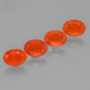 Opale di fuoco naturale arancione da 1,81 ct, taglio ovale, trasparente