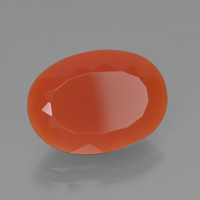 Opale di fuoco naturale arancione da 2,83 ct, taglio ovale, traslucido