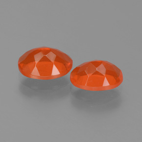 Gemme di Opale di fuoco Arancio Intenso naturale da 1.54 ct, Taglio ovale, Trasparente