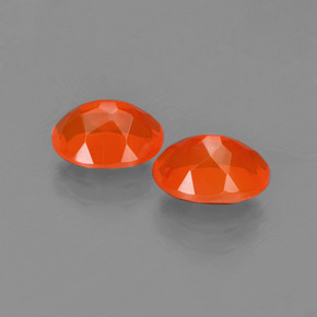 Gemme di Opale di fuoco Arancio Intenso naturale da 1.64 ct, Taglio ovale, Trasparente
