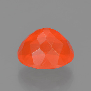 Opale di fuoco naturale arancione da 1,42 ct, taglio ovale, trasparente