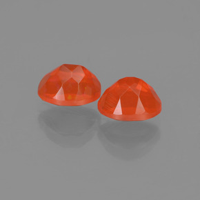 Gemme di Opale di fuoco Arancione naturale da 1.34 ct, Taglio ovale, Trasparente