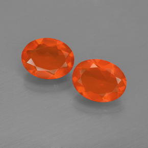 Opale di fuoco naturale rosso da 1,29 ct, taglio ovale, trasparente