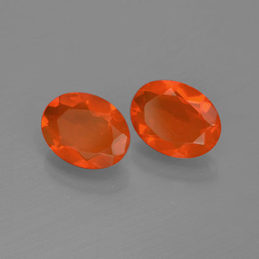 Opale di fuoco naturale rosso da 1,29 ct, taglio ovale, trasparente