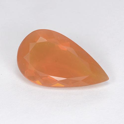 Opale di fuoco Arancio Medio naturale da 2.94 ct, Forma a pera, Traslucido