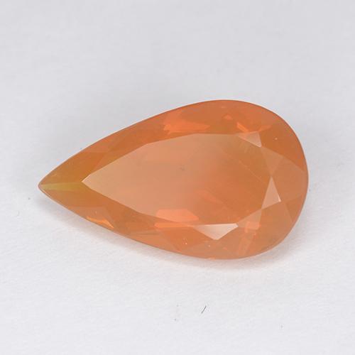 Opale di fuoco Arancio Medio naturale da 2.94 ct, Forma a pera, Traslucido