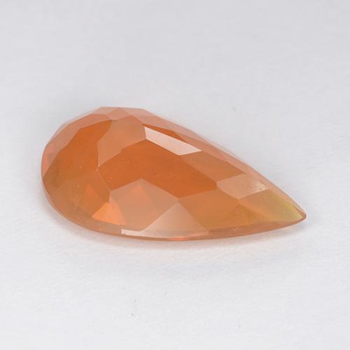 Opale di fuoco Arancio Medio naturale da 2.94 ct, Forma a pera, Traslucido