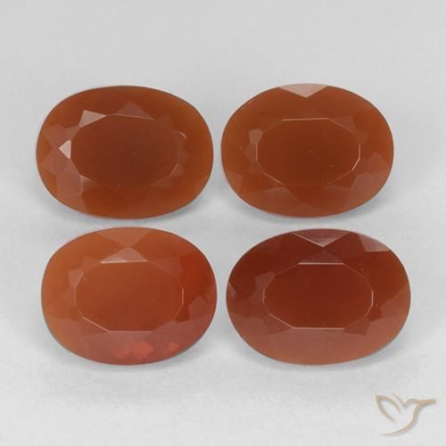 2.87ctw Naturale Rosso medio-scuro Opale di fuoco, Ovale, Traslucido