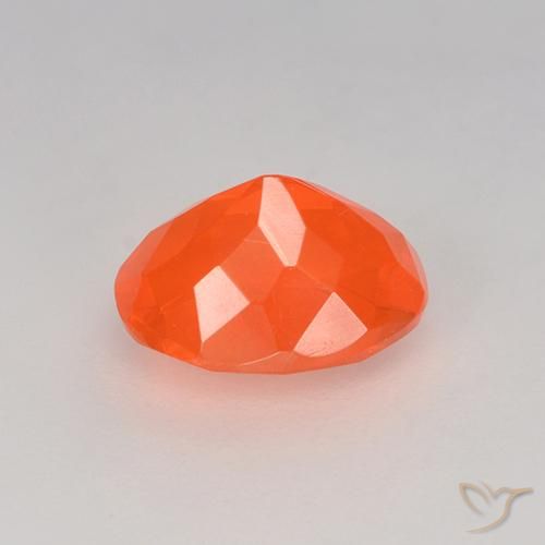 Opale di fuoco Arancione brillante naturale da 0.82 ct, Ovale, Trasparente