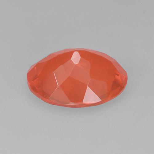 Opale di fuoco Arancio scuro rossastro naturale da 1.11 ct, Taglio ovale, Trasparente