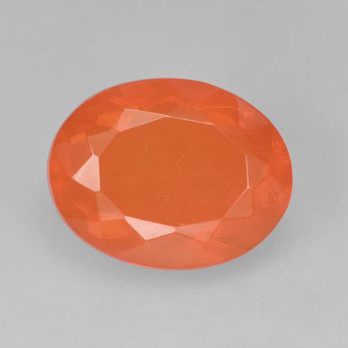 Opale di fuoco Arancio Medio naturale da 1.67 ct, Taglio ovale, Trasparente