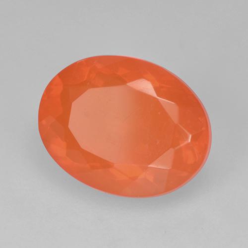 Opale di fuoco Arancio Medio naturale da 1.67 ct, Taglio ovale, Trasparente