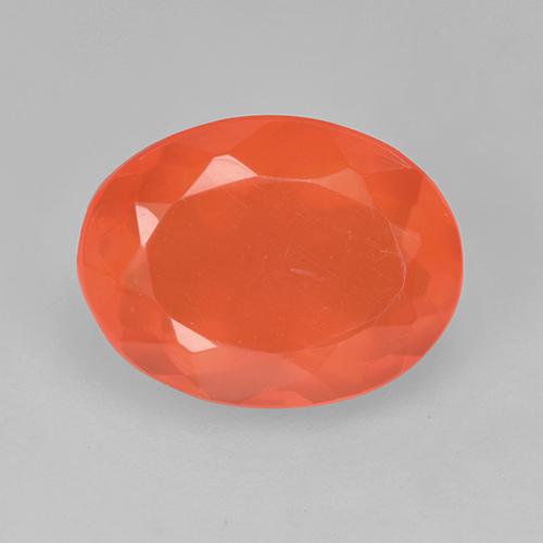 Opale di fuoco Arancio scuro rossastro naturale da 1.37 ct, Taglio ovale, Trasparente