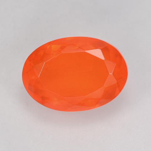 Opale di fuoco Arancione brillante naturale da 2.93 ct, Taglio ovale, Trasparente