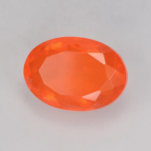 Opale di fuoco Arancione brillante naturale da 2.93 ct, Taglio ovale, Trasparente