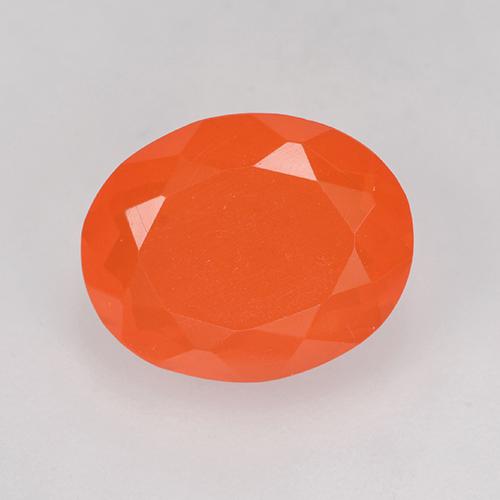 Opale di fuoco naturale arancione da 1,69 ct, taglio ovale, trasparente