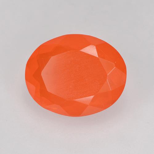 Opale di fuoco naturale arancione da 1,69 ct, taglio ovale, trasparente