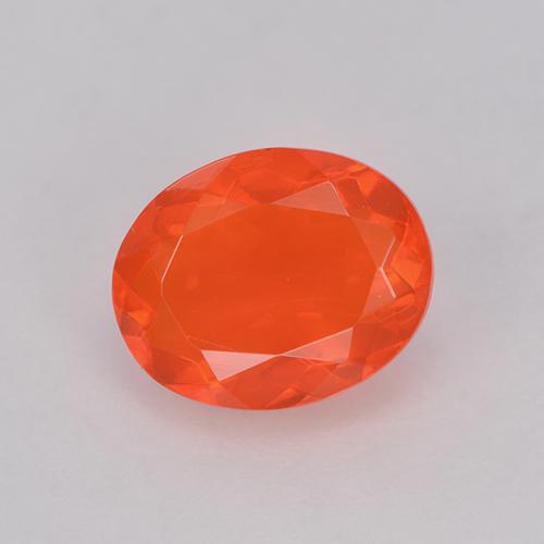 Opale di fuoco Arancio Intenso naturale da 0.83 ct, Taglio ovale, Trasparente