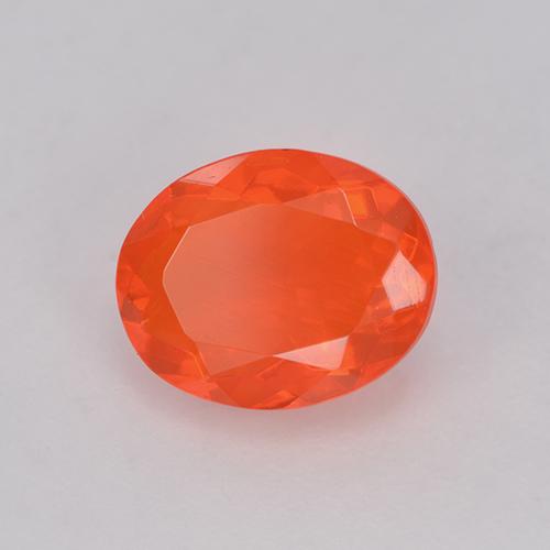 Opale di fuoco Arancio Intenso naturale da 0.83 ct, Taglio ovale, Trasparente