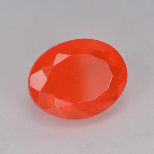 Opale di fuoco Rosso cremisi brillante-arancione naturale da 2.42 ct, Taglio ovale, Trasparente