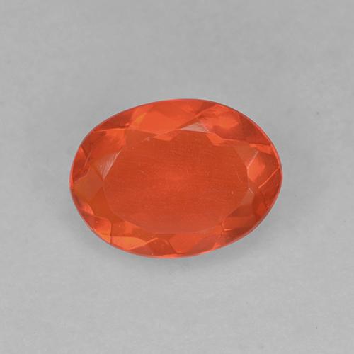 Opale di fuoco Arancio caldo naturale da 0.38 ct, Taglio ovale, Trasparente