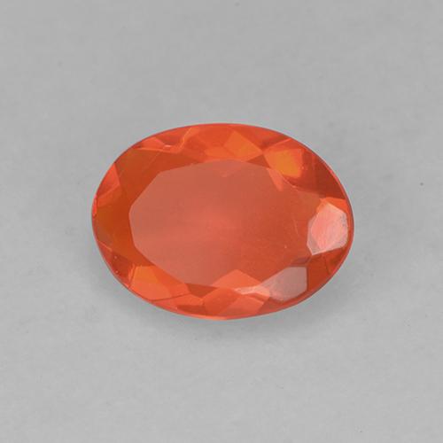 Opale di fuoco Arancio caldo naturale da 0.38 ct, Taglio ovale, Trasparente