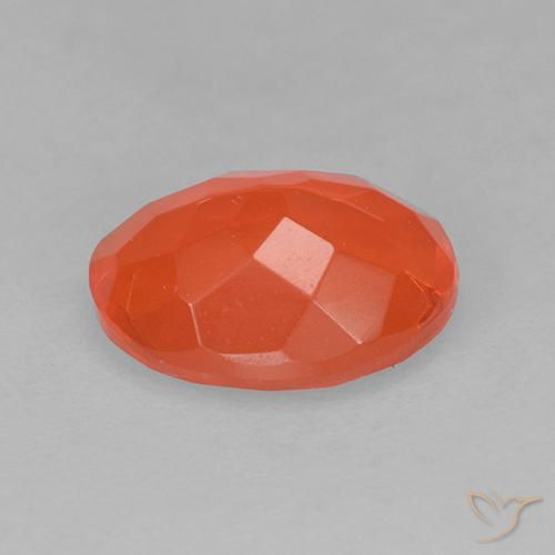 Opale di fuoco Arancio caldo naturale da 0.64 ct, Ovale, Trasparente