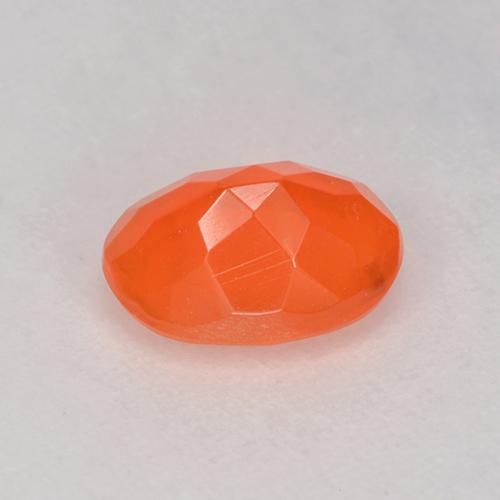 Opale di fuoco naturale arancione da 0,46 ct, taglio ovale, trasparente