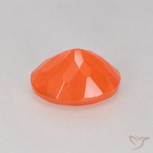 Opale di fuoco Arancione brillante naturale da 0.50 ct, Ovale, Trasparente
