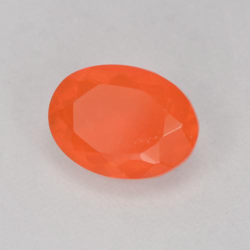 Opale di fuoco Arancia Fuoco naturale da 0.75 ct, Taglio ovale, Trasparente