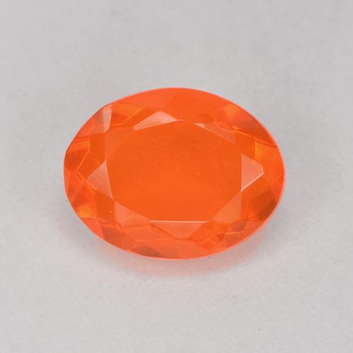 Opale di fuoco Arancio Intenso naturale da 0.85 ct, Taglio ovale, Trasparente
