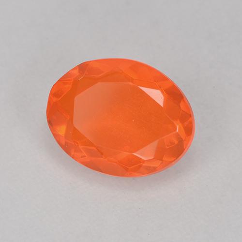 Opale di fuoco Arancio Intenso naturale da 0.85 ct, Taglio ovale, Trasparente