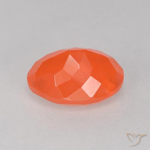 Opale di fuoco Arancio Intenso naturale da 0.88 ct, Taglio ovale, Trasparente