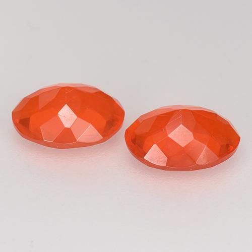 Gemme di Opale di fuoco Arancio scuro rossastro naturale da 1.56 ct, Taglio ovale, Trasparente