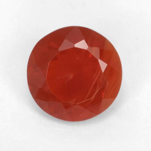 Opale di fuoco Rosso medio naturale da 1.02 ct, Taglio rotondo, Traslucido