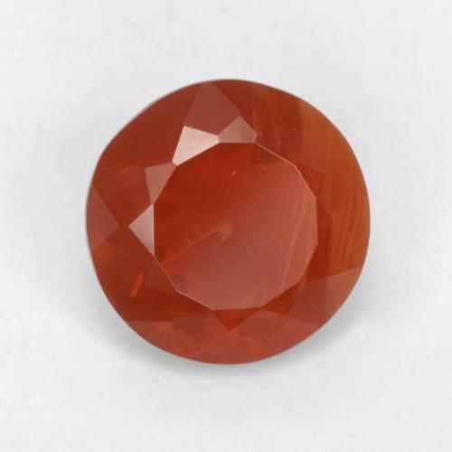 Opale di fuoco Rosso medio naturale da 1.02 ct, Taglio rotondo, Traslucido