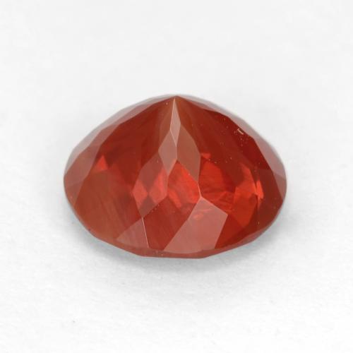 Opale di fuoco Rosso medio naturale da 1.02 ct, Taglio rotondo, Traslucido