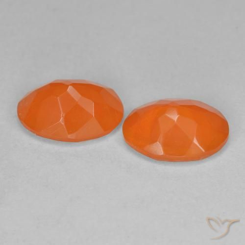 Gemme di Opale di fuoco Arancia Albicocca tiepida Warm naturale da 1.33 ct, Ovale, Trasparente