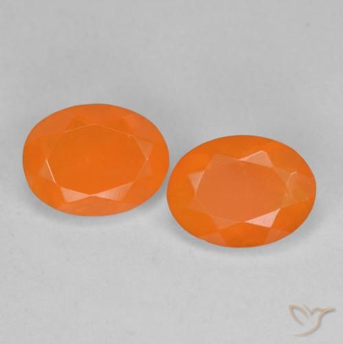 1.49ctw Naturale Arancio Medio Opale di fuoco, Ovale, Trasparente