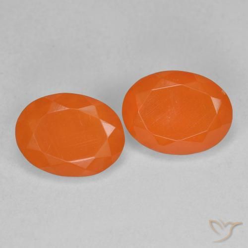 Gemme di Opale di fuoco Arancia Albicocca tiepida Warm naturale da 1.48 ct, Ovale, Trasparente