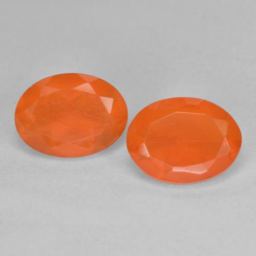 Opale di fuoco naturale arancione da 1,50 ct, taglio ovale, trasparente