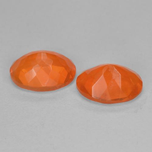 Opale di fuoco naturale arancione da 1,52 ct, taglio ovale, trasparente