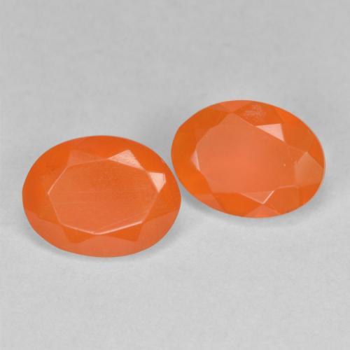 Gemme di Opale di fuoco Arancia Fuoco naturale da 1.19 ct, Taglio ovale, Traslucido