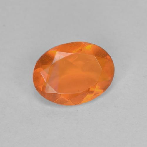 Opale di fuoco naturale arancione da 0,65 ct, taglio ovale, trasparente