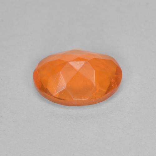 Opale di fuoco naturale arancione da 0,65 ct, taglio ovale, trasparente