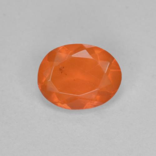 Opale di fuoco naturale arancione da 0,56 ct, taglio ovale, trasparente