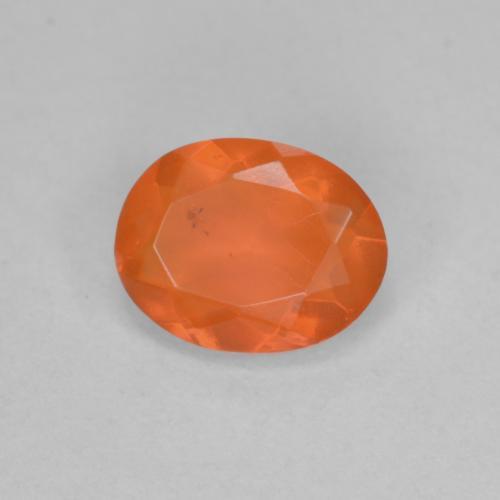 Opale di fuoco naturale arancione da 0,56 ct, taglio ovale, trasparente
