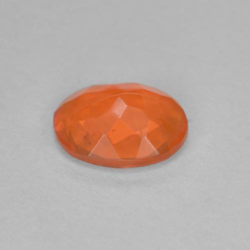 Opale di fuoco naturale arancione da 0,56 ct, taglio ovale, trasparente