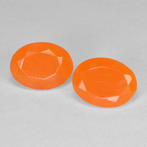 Opale di fuoco naturale arancione da 1,21 ct, taglio ovale, traslucido
